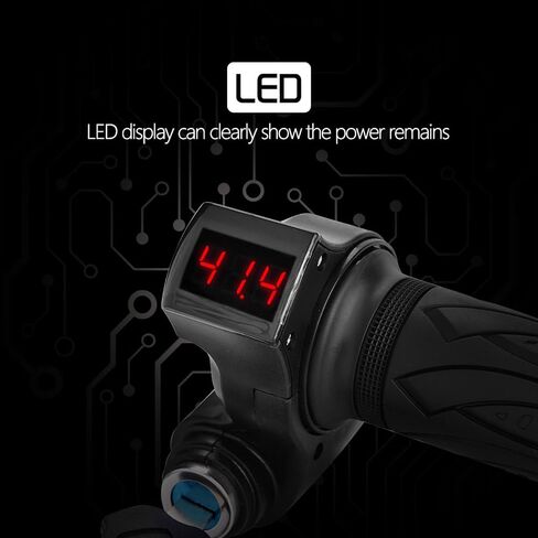 قبضة كهربائية رائعة، قبضة خانق كهربائية، زوج واحد من مقبض مقود شاشة LED مقاوم للماء للسيارات الكهربائية سكوتر in Saudi Arabia