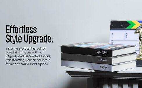City-Inspired Decorative Books | Coffee Table Books | Coffee Table Decor | Luxury Coffee Table Books | Home décor Accents | Decorative Books | Set of 3 in Saudi Arabia