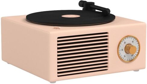 Old Fashioned Classic Style Bluetooth Speaker Cute Blue Look Creative Vinyl Record Player Gift for Girls Bass Enhancement Loud Volume Black Glue Speaker by Benzama in Saudi Arabia