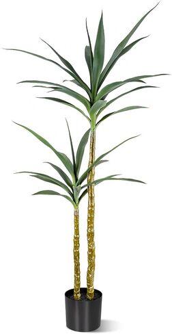 Artificial Tree 4Ft Artificial Agave Plant, Indoor Large Fake Plant in Black Plastic Planter, for Indoor or Outdoor Office Decoration Housewarming Gift (4 FT) in Saudi Arabia