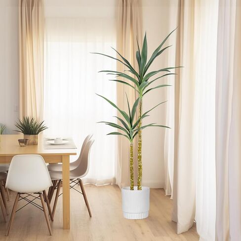 Artificial Tree 4Ft Artificial Agave Plant, Indoor Large Fake Plant in Black Plastic Planter, for Indoor or Outdoor Office Decoration Housewarming Gift (4 FT) in Saudi Arabia