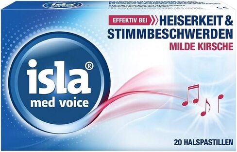 isla med Voice milde Kirsche Halspastillen, 20 pcs. Pastilles in Saudi Arabia