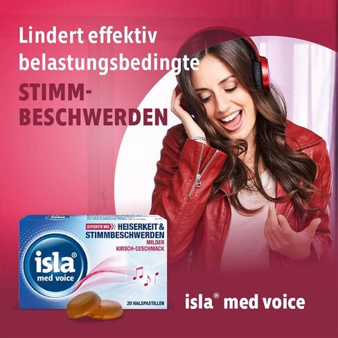 isla med Voice milde Kirsche Halspastillen, 20 pcs. Pastilles in Saudi Arabia