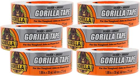 Gorilla Tape, 1.88 in x 30 yd, Silver (Pack of 1) - Duct, Utility, Triple Layer Strength, Indoor & Outdoor, Weather Resistant Shell in Saudi Arabia