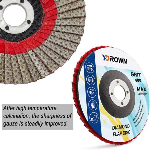 120 Grit 4 Inch Diamond Grinding Electroplated Flap Disc for Glass Ceramic Hard Material (120 Grit) in Kuwait