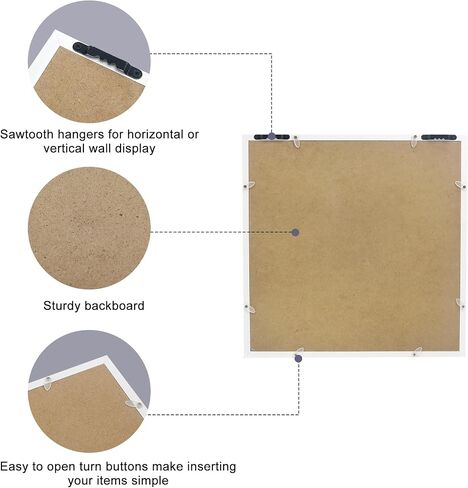 Baby Memories Shadow Box Frame with Mat, for 8x10 Pictures, in White Large Pictures Frame with Engineered Wood and Real Glass for Wall or Tabletop Display,11x14 in Saudi Arabia