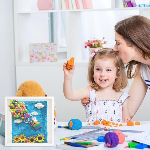Baby Memories Shadow Box Frame with Mat, for 8x10 Pictures, in White Large Pictures Frame with Engineered Wood and Real Glass for Wall or Tabletop Display,11x14 in Saudi Arabia