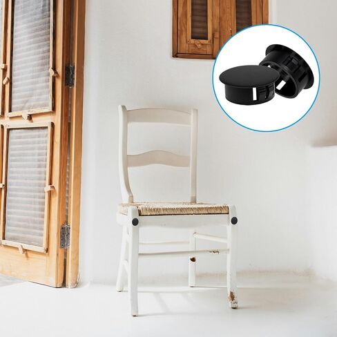 135Pcs Plastic Plugs for Round Holes, 8 Sizes Nylon Plastic Caps and Plugs, Pocket Hole Plugs for 1/4" 5/16" 3/8" 1/2" 5/8" 3/4" 7/8" 1", Flush Type Panel Knockout Locking Plugs for Cabinet, Furniture in Saudi Arabia