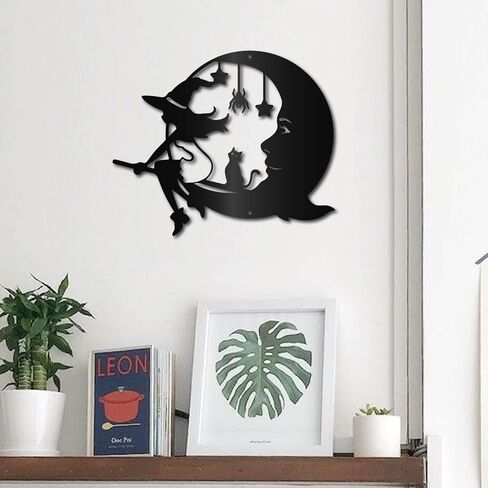 CREATCABIN Sun Metal Wall Art Decor Iron Wall Art Phase Moon Black Hollow Sculpture Hanging Decor Rustic Wall Sign Decoration for Indoor Outside Living Room Home Office Hotel Balcony 11.8 x 7.9Inch in Saudi Arabia