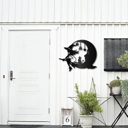 CREATCABIN Sun Metal Wall Art Decor Iron Wall Art Phase Moon Black Hollow Sculpture Hanging Decor Rustic Wall Sign Decoration for Indoor Outside Living Room Home Office Hotel Balcony 11.8 x 7.9Inch in Saudi Arabia