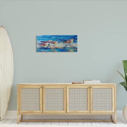 Stupell Industries Modern Street Style Sandpipers Walking Beach Shoreline Canvas Wall Art, Design By Jeanette Vertentes in Saudi Arabia