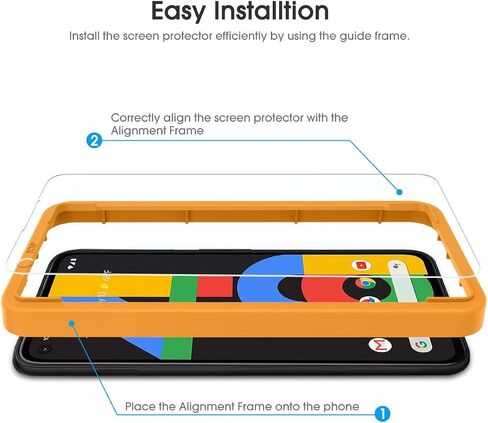 OMOTON Screen Protector for Google Pixel 9 Pro XL, [3+2 Pack] 3 Pack Tempered Glass for Pixel 9 Pro XL & 2 Pack Camera Lens Protector, Case Friendly/Alignment Frame (2024 Released), Not for Pixel 9 Pro in Saudi Arabia