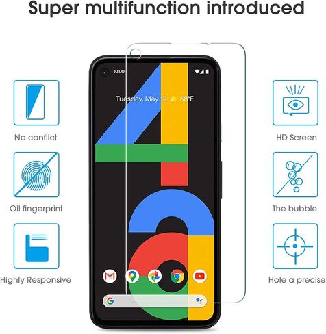 OMOTON Screen Protector for Google Pixel 9 Pro XL, [3+2 Pack] 3 Pack Tempered Glass for Pixel 9 Pro XL & 2 Pack Camera Lens Protector, Case Friendly/Alignment Frame (2024 Released), Not for Pixel 9 Pro in Saudi Arabia
