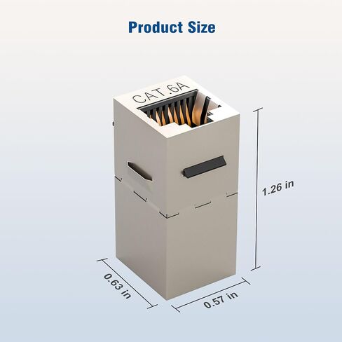 FGB 25 حزمة Cat6 مقرنة كيستون محمية، أنثى إلى أنثى RJ45 كيستون جاك، إيثرنت كيستون مقرنة باللون الفضي in Kuwait