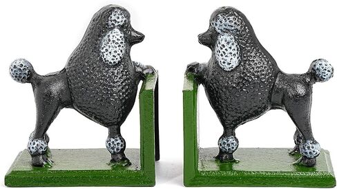 Sungmor Cast Iron Dog Sculpture Decorative Bookends, Animal Book End for Shelves Vintage Home Office Decor, Funny Bookend to Hold Books, Set of 2 Antique Brown Dog Statues in Saudi Arabia