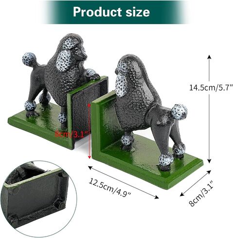 Sungmor Cast Iron Dog Sculpture Decorative Bookends, Animal Book End for Shelves Vintage Home Office Decor, Funny Bookend to Hold Books, Set of 2 Antique Brown Dog Statues in Saudi Arabia