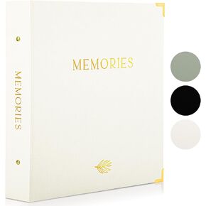 Beautiful Linen Photo Album For 4x6 Photos - Safely Holds Up To 500 Pictures of Unique Memories - The Perfect Large Photo Book To Store All Pictures of Treasured Family, Baby or Wedding Moments