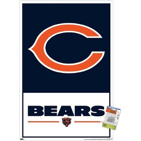 NFL Chicago Bears - Logo 21 Wall Poster with Pushpins