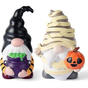 Halloween Gnomes for Indoor and Outdoor Decor- 2 Resin Garden Gnomes Statues,Halloween Gnomes Figurines, Perfect Addition to Your Fall and Halloween Decorations in Saudi Arabia