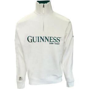 Cream Guinness Zip Sweatshirt Irish Everyday Clothes for Men