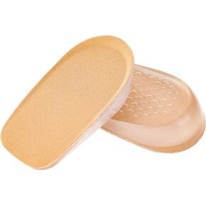 Women's Heel Lifts, 2PCS Gel Height Increasing Insoles Soft Shoe Lifts for Women Girls Uneven Legs 1 Inch Silicone Heel Lifts for Leg Length Discrepancy Comfort Half Foot Insoles for Relieve Heel Pain