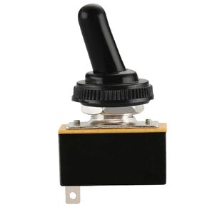 Baomain Toggle Switch AC 250V/2A 125V/4A On/Off SPST 2 Solder Terminals with Waterproof Boot