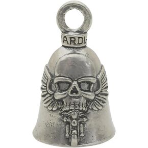 Ghost Rider Good Luck Bell w/Keyring & Black Velvet Gift Bag | Motorcycle Bell | Lead-Free Pewter | Good Luck Gift | Made in USA…