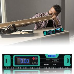 Digital Level - Digital Level with Slope Percentage, Smart Level, Digital Torpedo Level, Magnetic Base, Backlit LED Display, Ip54 Dustproof & Waterproof with Carrying Bag (12 inch)