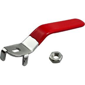 1 x Ball Valve Handle DN25 Red Lever Handle for Outdoor Tap Ball Valve Replacement Service Hose Nozzle (6x10x2.5mm)
