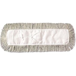 Boardwalk BWK1018 18 in. x 3 in. Cotton Dust Mop Head - White