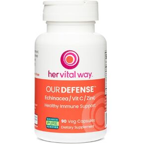 Our Defense Immune Support Supplement - Echinacea, Vitamin C, and Zinc Supplement - Premium Non-GMO Immune Booster for Adults (90 Vegetarian Capsules)