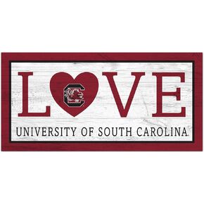 Fan Creations NCAA South Carolina Fighting Gamecocks Unisex University of South Carolina Love Sign, Team Color, 6 x 12, (C1066-South Carolina)