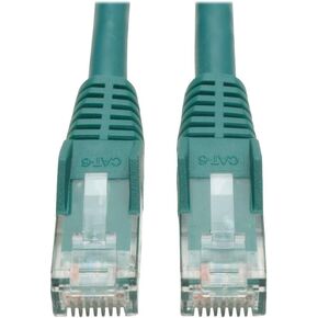 Tripp Lite Cat6 Gigabit Snagless Molded Patch Cable (RJ45 M/M) - Green, 1-ft. (N201-001-GN)