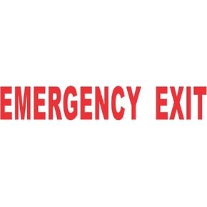 Emergency Exit Window/Door Decal Sticker 6.5" X 1"
