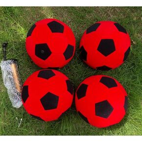 4 PCS 8'' Inflatable Sticky Soccer Ball Kick Darts Balls for Inflatable Soccer Dart Board Outdoor Training Felt Soccer with Hand Pumps