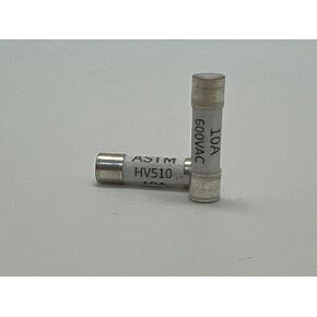 Ceramic Fuse, HV510, 10A / 600VAC, 5x20mm for use in Multimeters (2pcs/pk), White, FF10A6V520ASTM