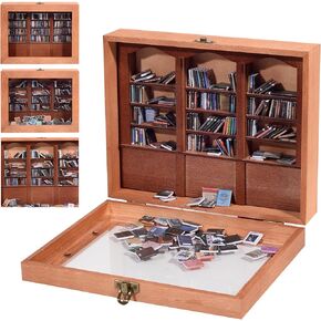 Anxiety Relief Swing Bookshelf – Includes 200 Mini Books, Mindfulness Stress-Free Wooden Anxiety Bookshelf, Suitable for Home and Office Decor, Mini Library & Unique Gift. in Saudi Arabia