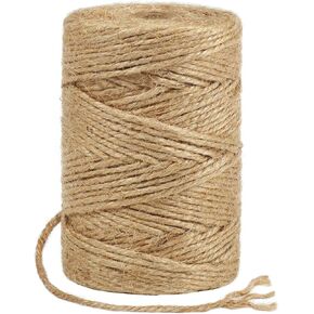 Tenn Well 656 Feet 3mm Jute Garden Twine, Heavy Duty Natural Twine String for Gardening, Plant Supporting, Bundling, Crafting, Wrapping