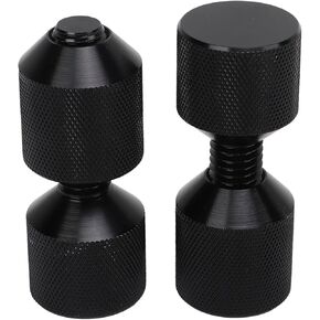 Two Hole Pins Set, Pack of 2 Black 1‑1/8in Two Hole Alignment Pins Set Aluminium Threaded 2 Hole Flange Alignment Pin Pipefitter Tools for ASME 150LB Flanges From 1/2in‑14in