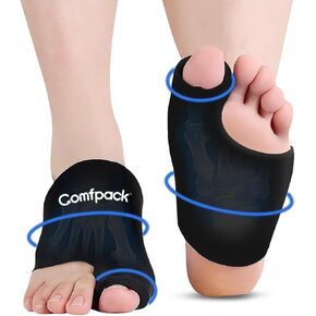 Foot Ice Pack Wraps for Bunion, 2 Packs Forefoot Toe Ice Packs Gel Hot Cold Compress Thumb Ice Packs, Pain Relief for Plantar Fasciitis, Hallux Valgus, Gout, Swelling, Sprain, Injuries