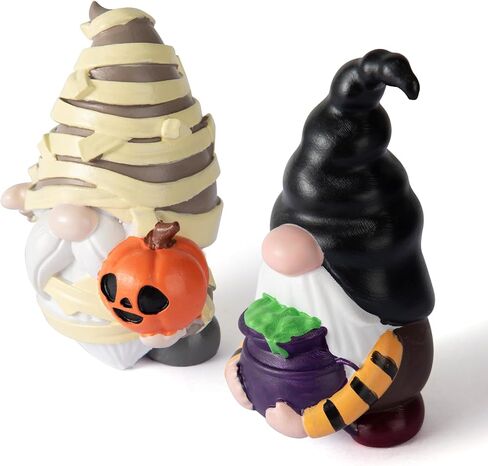Halloween Gnomes for Indoor and Outdoor Decor- 2 Resin Garden Gnomes Statues,Halloween Gnomes Figurines, Perfect Addition to Your Fall and Halloween Decorations in Saudi Arabia