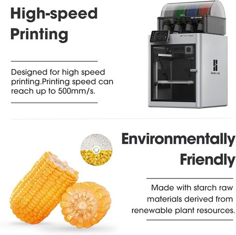 eSUN High Speed ​​PLA+ Filament 1.75mm، خيوط طابعة ثلاثية الأبعاد Speedy PLA Plus للطباعة السريعة، دقة الأبعاد +/- 0.03 مم، بكرة 1 كجم (2.2 رطل) خيوط طباعة ثلاثية الأبعاد للطابعات ثلاثية الأبعاد، أبيض in Kuwait