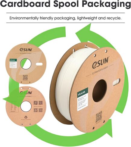 eSUN High Speed ​​PLA+ Filament 1.75mm، خيوط طابعة ثلاثية الأبعاد Speedy PLA Plus للطباعة السريعة، دقة الأبعاد +/- 0.03 مم، بكرة 1 كجم (2.2 رطل) خيوط طباعة ثلاثية الأبعاد للطابعات ثلاثية الأبعاد، أبيض in Kuwait