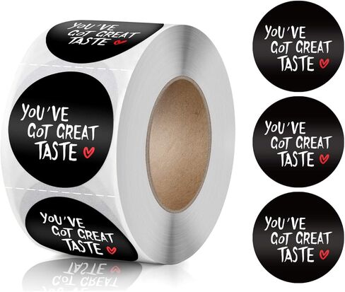 ملصقات أعمال You've Got Great Taste Business - لفافة ملصقات شكرًا لك للأعمال المصنوعة يدويًا، والمخبوزات، والزفاف، والأظرف - 1.5 بوصة (500 قطعة) in Saudi Arabia