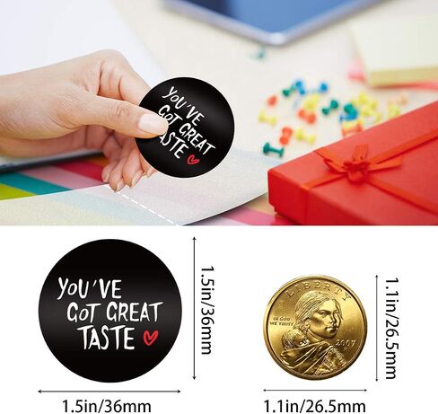 ملصقات أعمال You've Got Great Taste Business - لفافة ملصقات شكرًا لك للأعمال المصنوعة يدويًا، والمخبوزات، والزفاف، والأظرف - 1.5 بوصة (500 قطعة) in Saudi Arabia