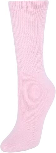 CTM® Women's Diabetic Pastel Color Crew Socks (3 Pack) in Saudi Arabia