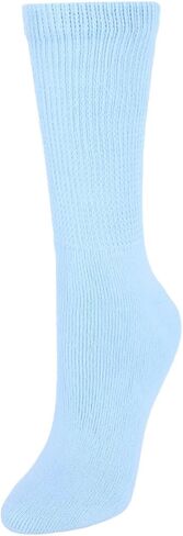 CTM® Women's Diabetic Pastel Color Crew Socks (3 Pack) in Saudi Arabia