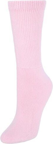 CTM® Women's Diabetic Pastel Color Crew Socks (3 Pack) in Saudi Arabia