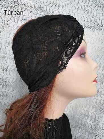 Stretch Headbands for Women Lace Headcovering for Women Lace Headwrap (Purple) in Saudi Arabia