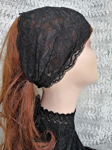 Stretch Headbands for Women Lace Headcovering for Women Lace Headwrap (Purple) in Saudi Arabia